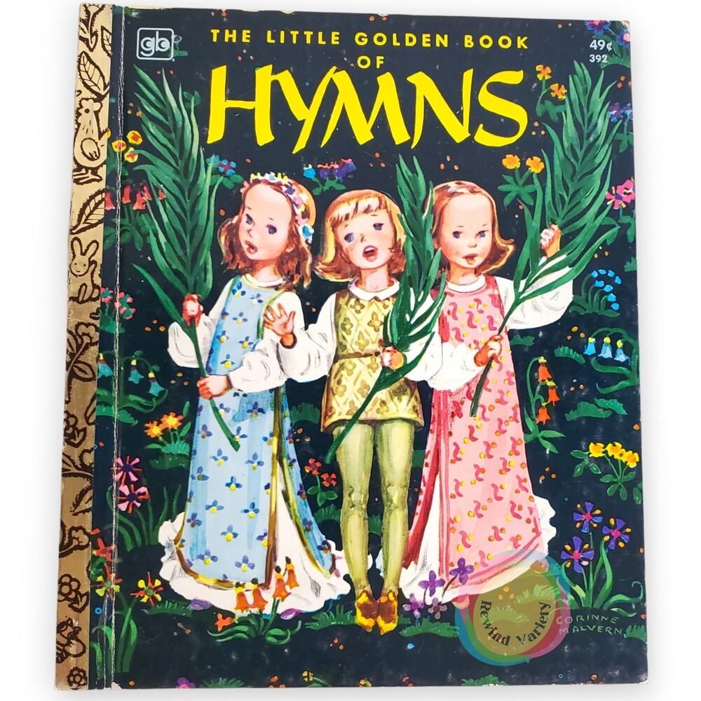 Vintage 1974 A Little Golden Book of Hymns Corinne Malvern